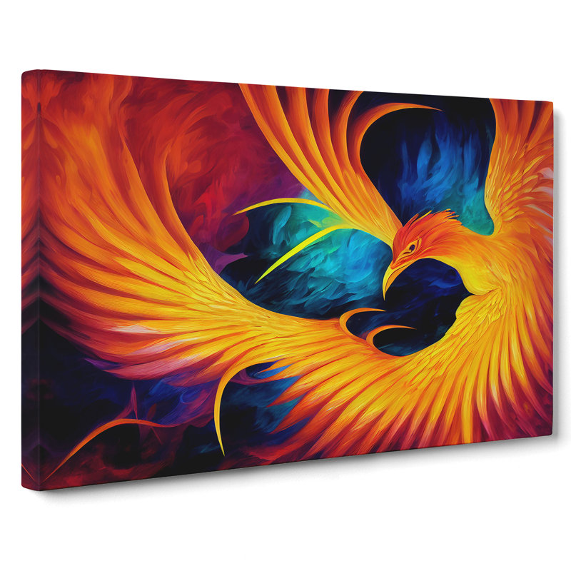 Mystical Phoenix Bird - Wrapped Canvas, 50cm H x 76cm W x 3cm D