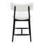 Tabouret de comptoir Mid-Century moderne (ensemble de 2) noir et beige-117657275