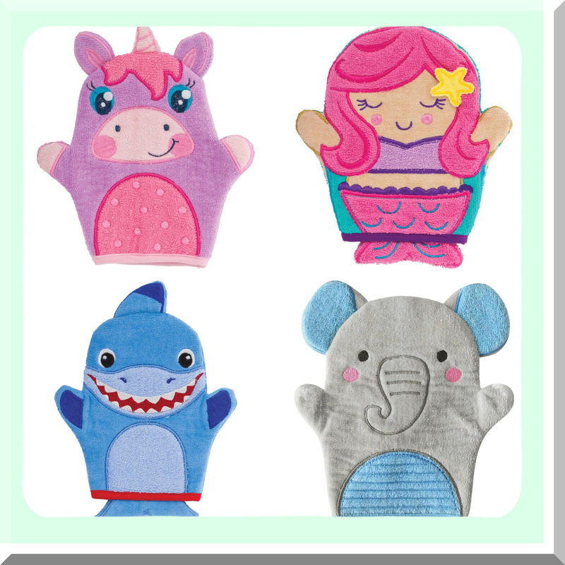 Shark Splash Kids Bath Mitts