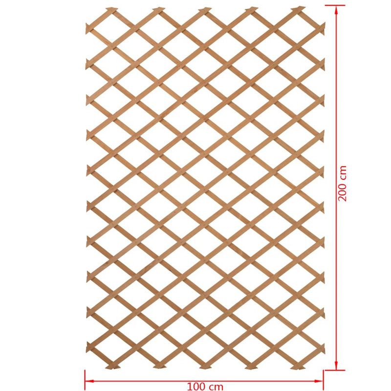 Nature Garden Trellis 100 x 200cm Wood, Natural
