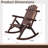 Wooden Outdoor Rocking Chair with Ergonomic High Backrest, Fir Wood Frame-572837639