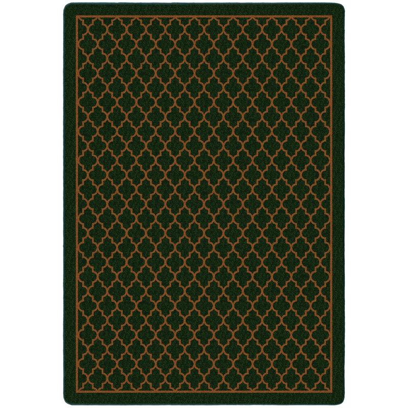 Courtepointe Winter, vert cèdre, Rectangle 5 pi 4 po x 7 pi 8 po