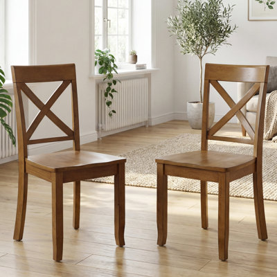 Chaises de salle à manger en bois de noyer de 17 po Bronxton