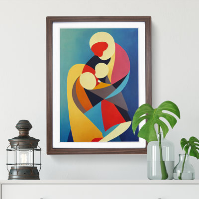 Mother with Child Abstract No.2 - Framed Print