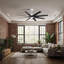 Ariella - Eight Blade Ceiling Fan - Brushed Brass Finish - Matte Black Blades-1855432140-1855432161