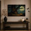 Art mural sur toile Magical Treehouse In Moonlit Forest-1800249835