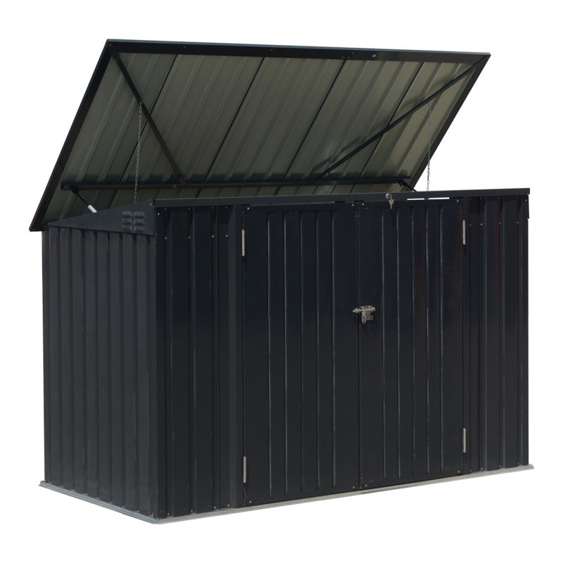 6 ft. W X 4 ft. D Metal Garbage Shed