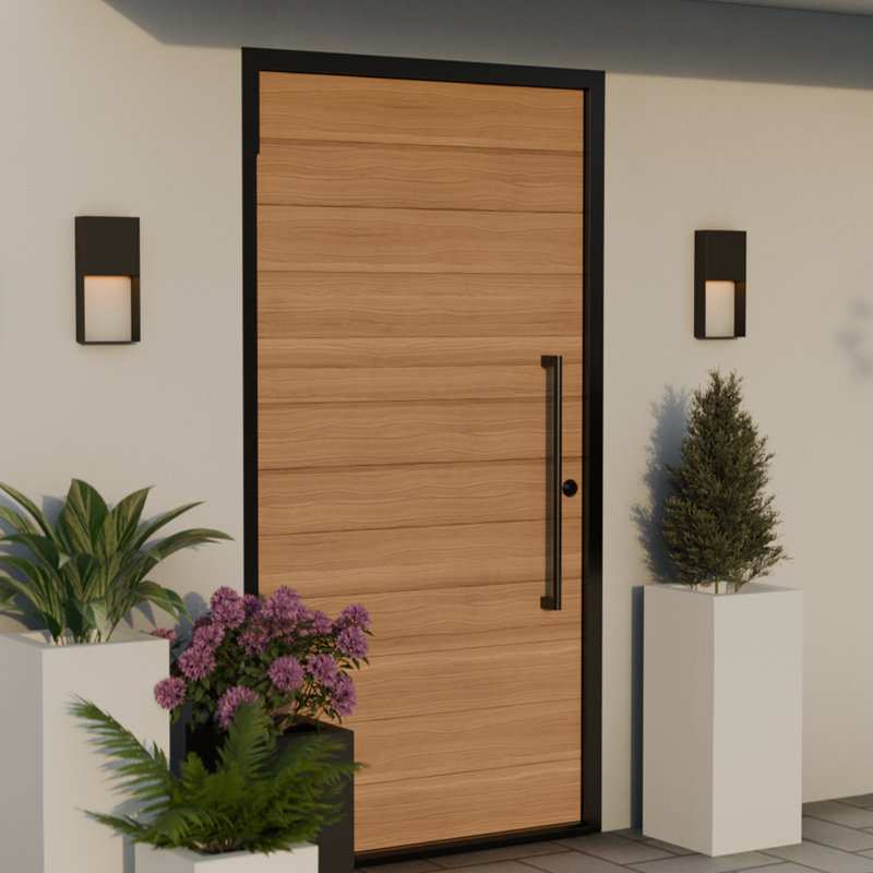 7.5W LED Integrated Matte Black Outdoor Wall Sconce