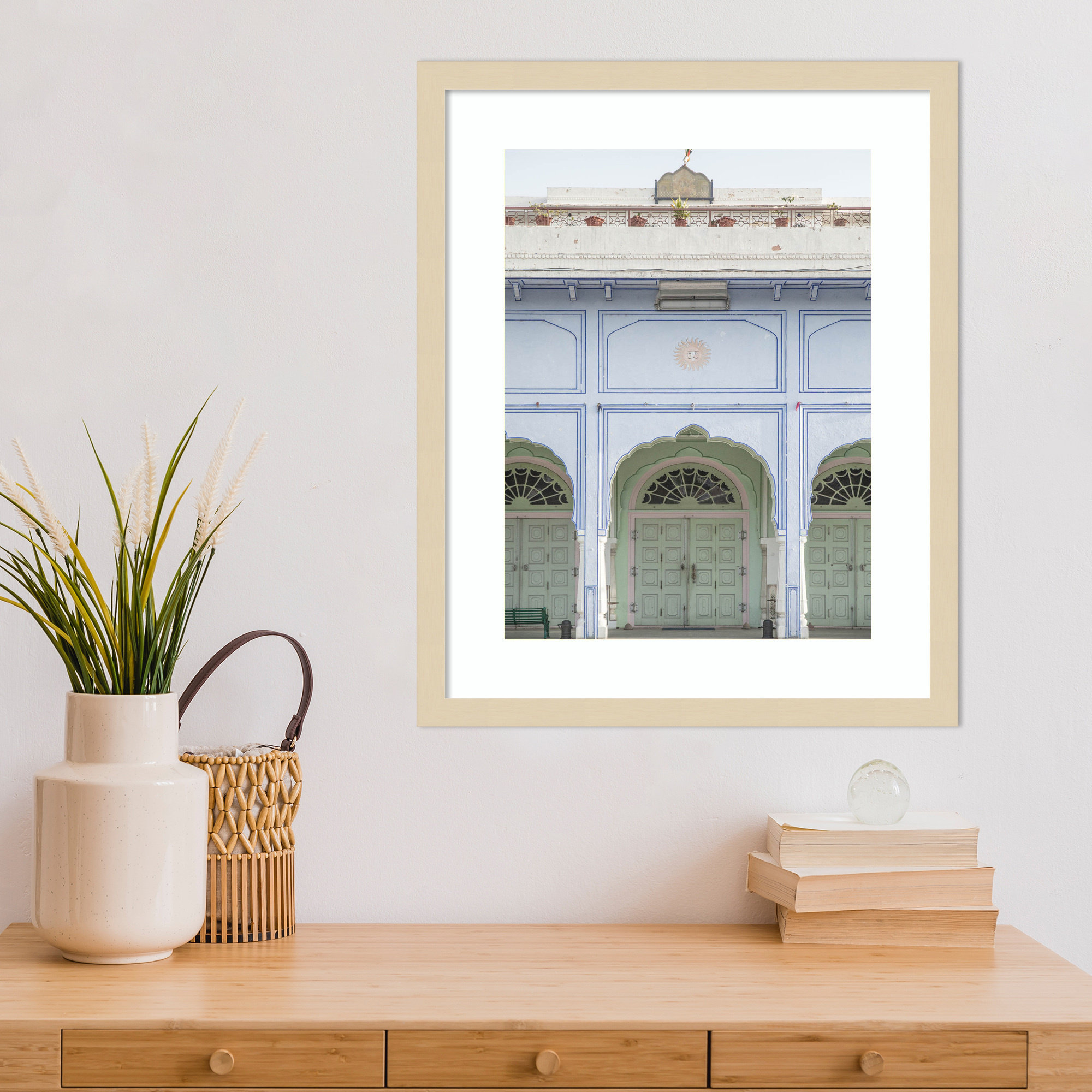 Sunshine Palace by Shot by Clint Wood Framed Wall Art Print, Brown , 21" H x 17" W