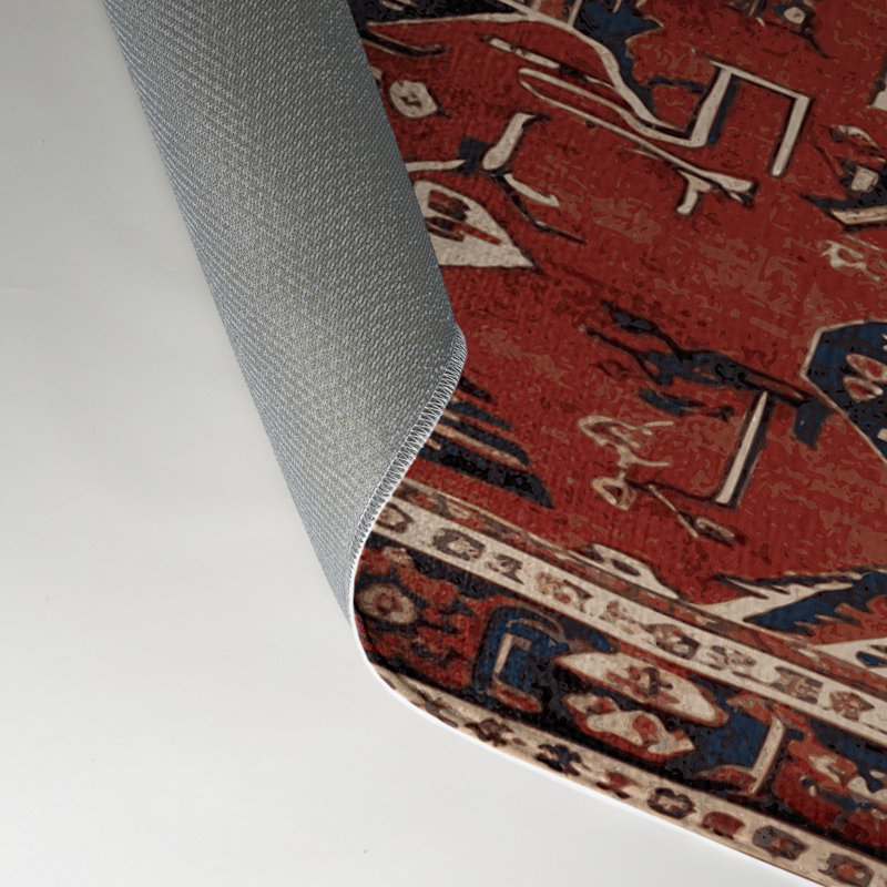 Tapis d'intérieur et d'extérieur brun Persian, Rectangle 9 pi x 12 pi