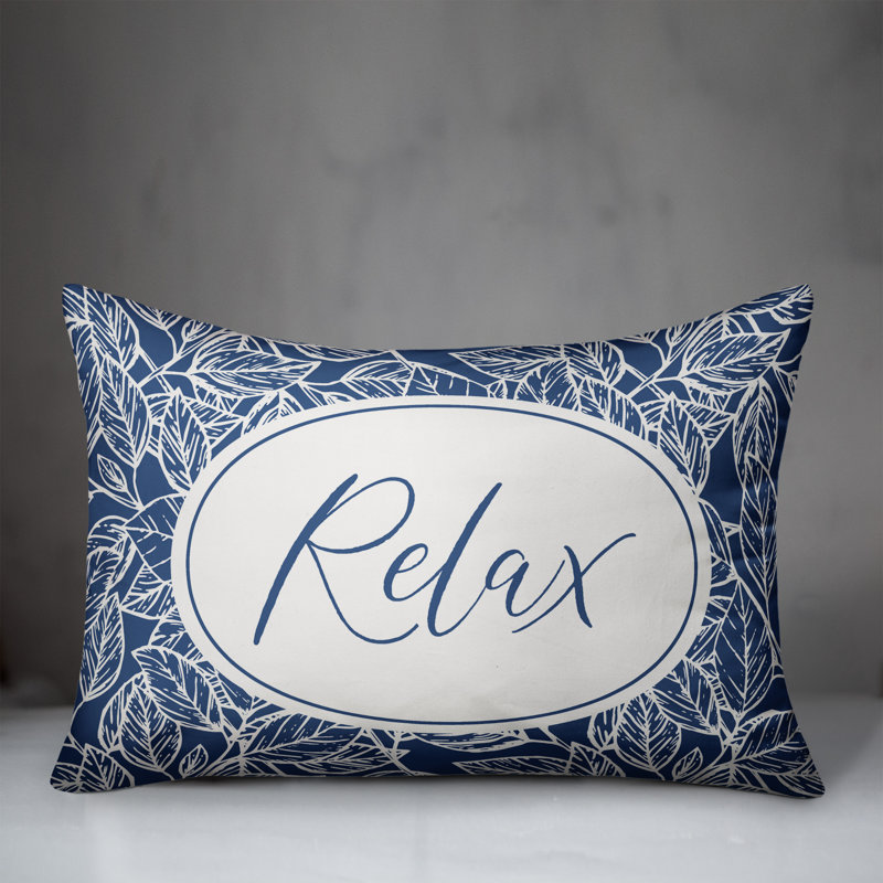 Housse de coussin rectangulaire pour l'extérieur Relax Insert, Bleu