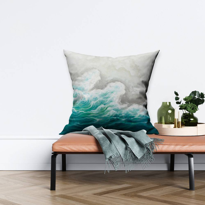 Seaside - 26"x26" Throw pillow cover - Poly twill - Print on demand