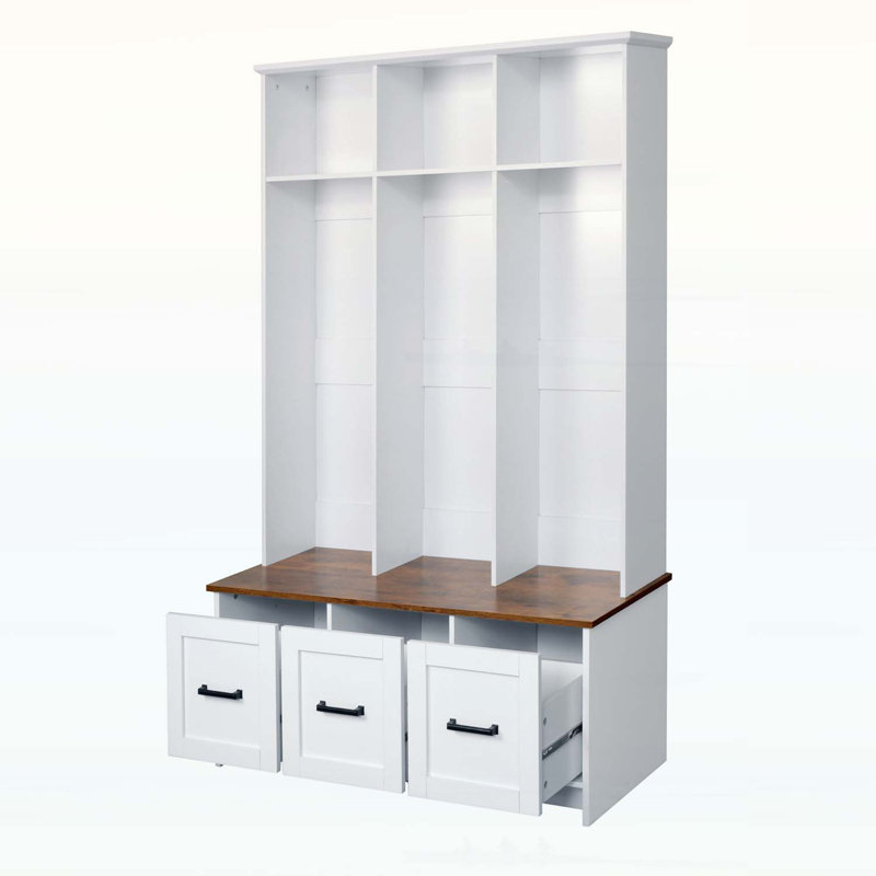 Versatile Hall Tree with Abundant Storage and Stylish Appeal for Every Home, White