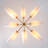 8-Light Glossy Leaf Glass Tiered Chandelier