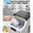 COWSAR 44 Lb. Daily Production  Cubic Ice Countertop Ice Maker,Stainless Steel, Self-Cleaning, Chewable,Adjustable thickness, Timer-88343815