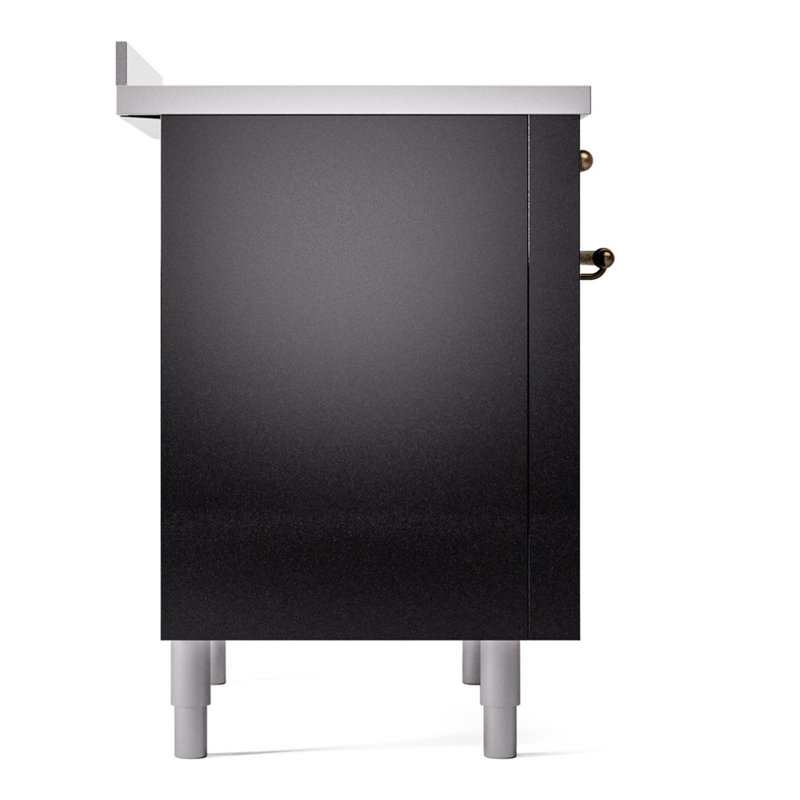 ILVE Nostalgie II 36 in Induction Range, Glossy Black/Bronze
