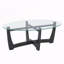 Table basse ovale en verre-1017927350