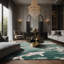 Tapis gris soyeux et moelleux-100890904