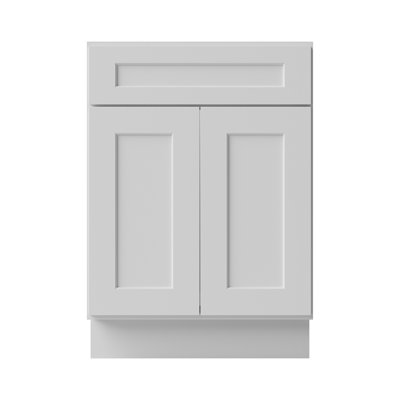 Armoire de salle de bain en bois massif prêt à assembler avec comptoir Shaker - comptoir non inclus