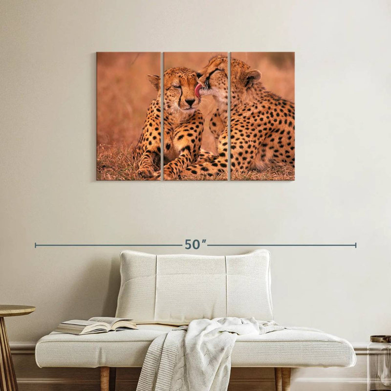 Brampt Sweet Loving Cheetahs, 24" H x 38" W