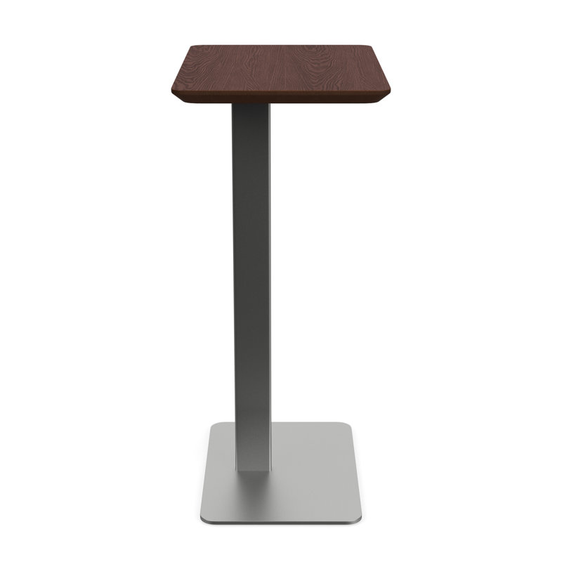 Plateau en stratifié à base d'acier Luxe, Noyer cacao, Argent