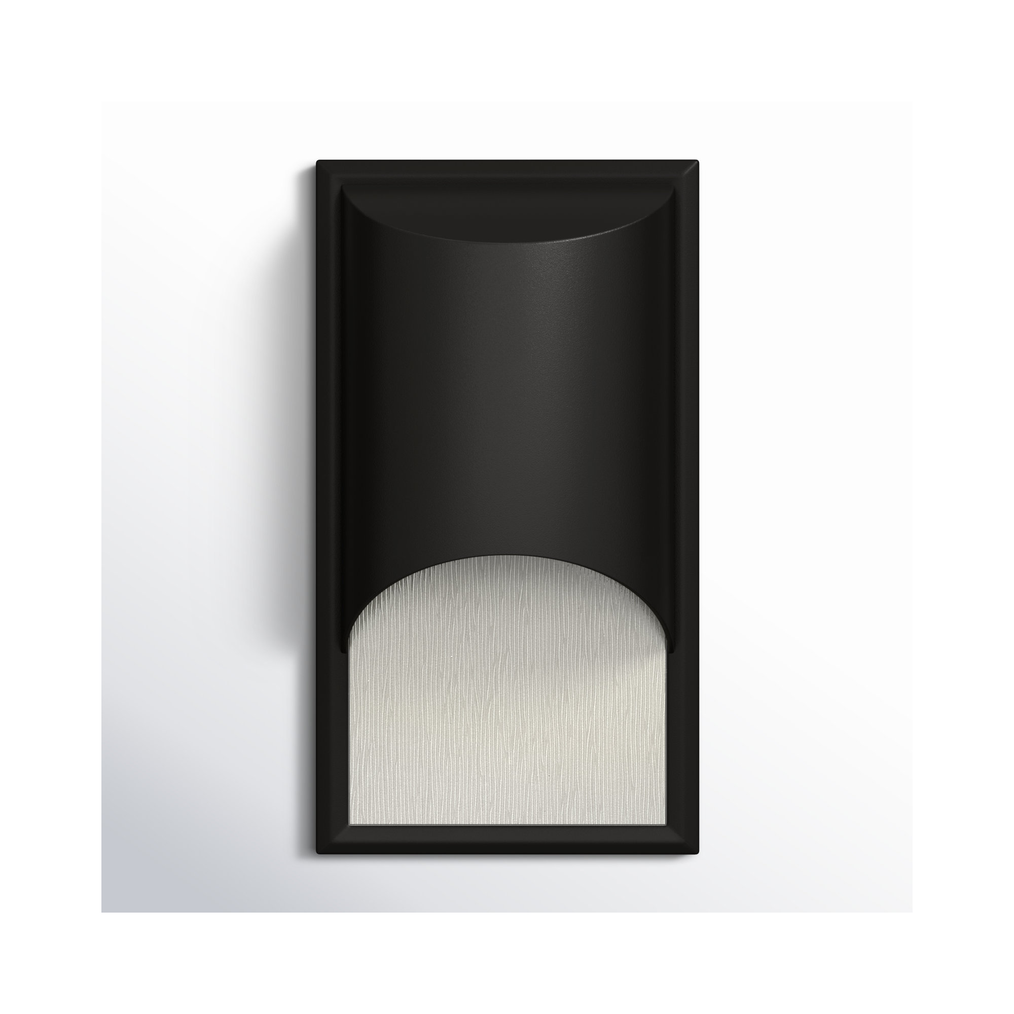 Aurore Single Light Rectangle Outdoor Wall Light, Satin Black, Incandescent, Medium