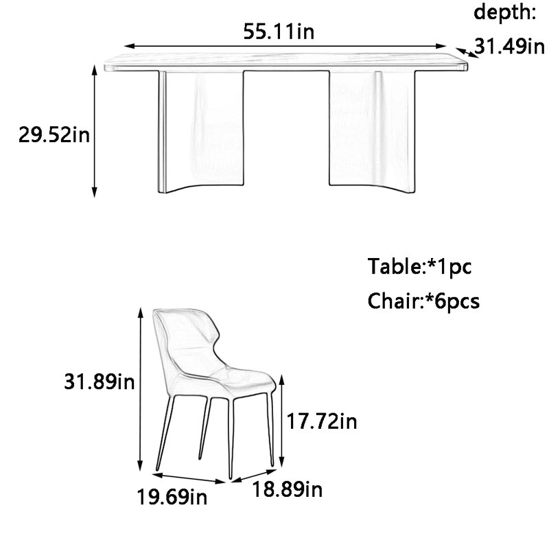 Kollman, H 29,52 po x L 55,11 po x l 31,49 po