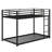 Metal Low Bunk Bed With Ladder-962980354