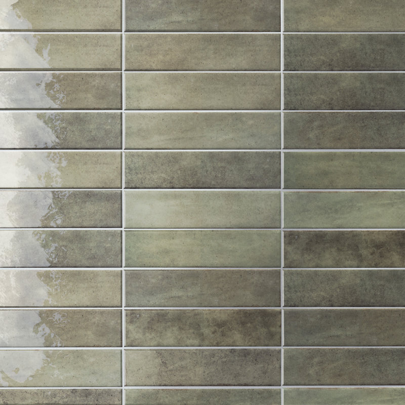 Tribeca Studio 2-3/8 in. x 9-5/8 in. Porcelain Wall Tile, Dark Green