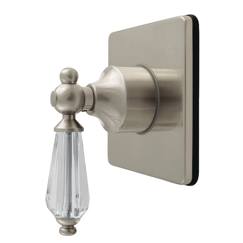 Kingston Brass Willshire Single-Handle Wall Mount Six-Way Diverter Valve with Trim Kit, Brushed Nickel