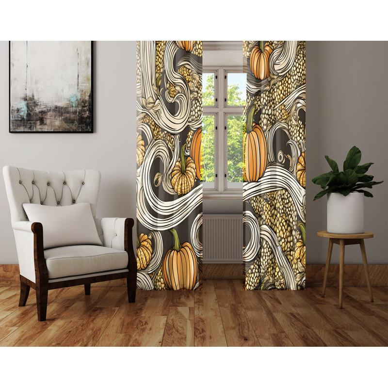 Paire de rideaux semi-transparents en polyester Cammi, L 20 po x L 52 po
