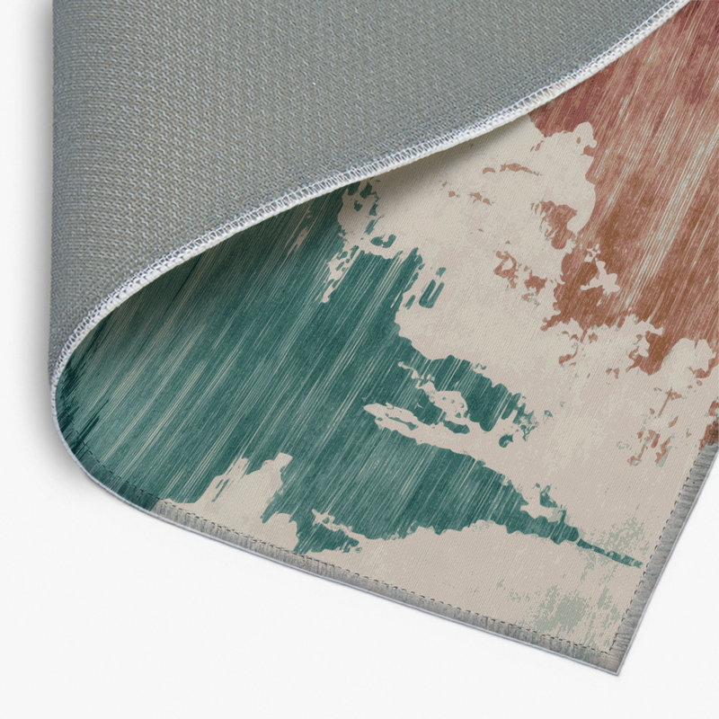 Watercolor Gray Indoor and Outdoor Area Rug, Rectangle 2' x 3'
