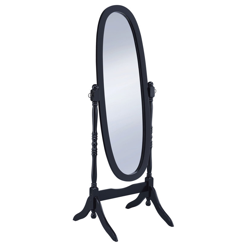 Dunne Black Cheval Mirror