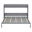Lit escamotable double pleine grandeur, gris-375729530
