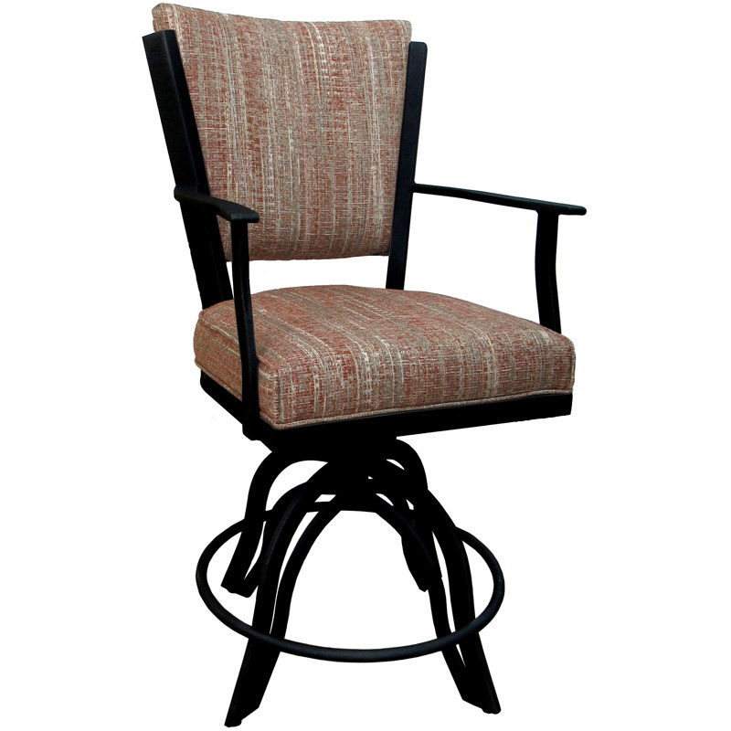 Tabourets de comptoir en métal Custom, Noir, Watusi garance, Tabouret de bar (siège d'une hauteur de 30 po)