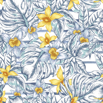 Pana Floral Pattern - Wrapped Canvas Print