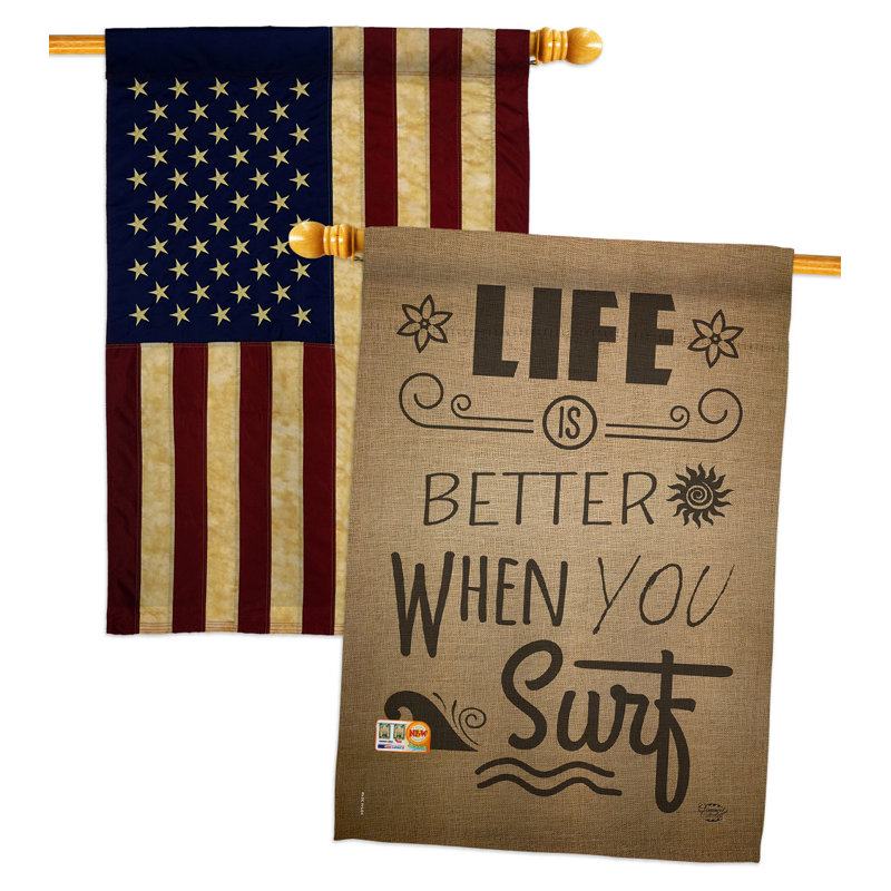 Drapeau de maison à 2 côtés en polyester / mélange de polyester 40 x 28 po