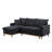 83.84" Sectional In Dark Gray With Storage Chaise, Sleeper & 17.75" Seat Height Reversible Chaise And Option