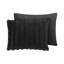 3 pièces, noir, très grand, ultra doux, fausse fourrure, édredon, rembourrage lisse, housse de taie décorative superposée, coussins à texture moelleuse, sensation luxueuse,