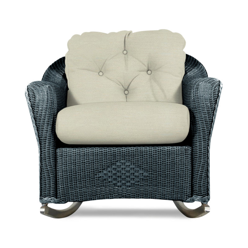 Reflections Outdoor Rocker Chair, Denim Blue, Demo Stone