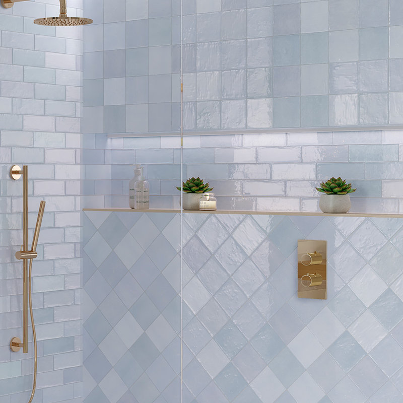 Carreau de céramique Bliss 5X5, Bleu