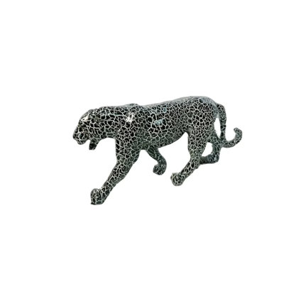 Modern Geometric Leopard Miniature Statue