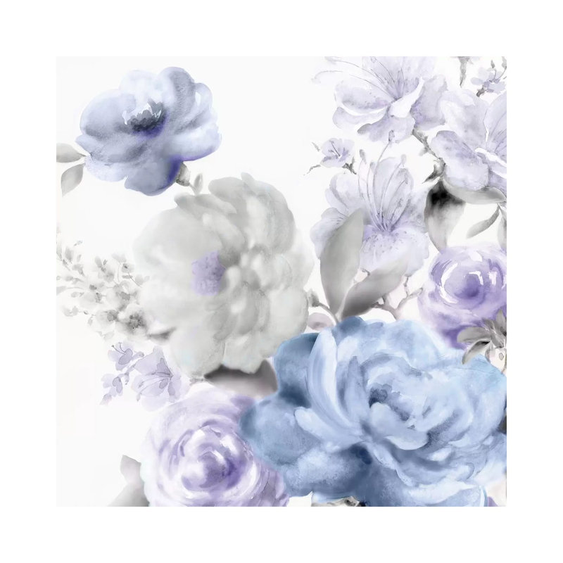 Light Floral II by Eva Watts - Wrapped Canvas Painting, 30.48 cm H x 30.48 cm W