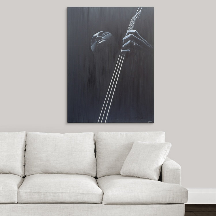«Keriah» dans une rainure par Kaaria Mucherera, reproduction d'art, H 16 po x l 12 po x P 1,5 po, Toile