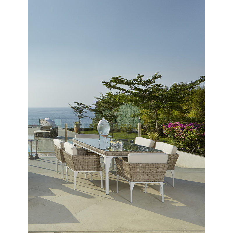 Brafta Outdoor 7 - Piece Dining Set, Canvas Brick Sunbrella® Canvas