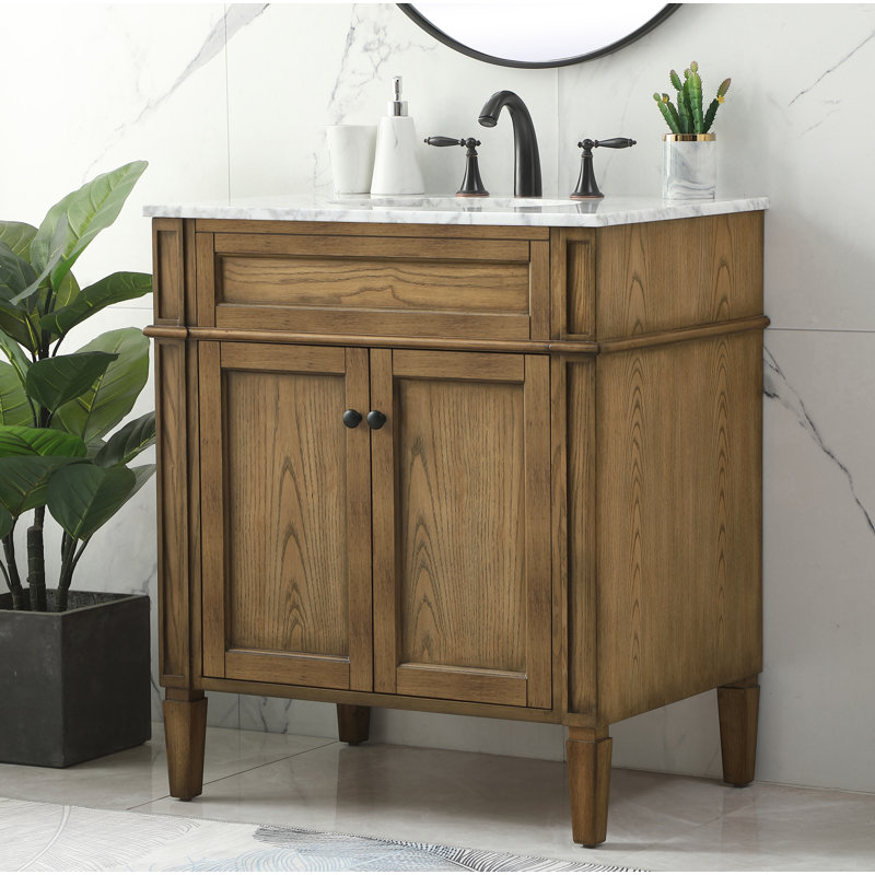 Ensemble de meuble-lavabo simple 30 po Rivers, Bois flottant
