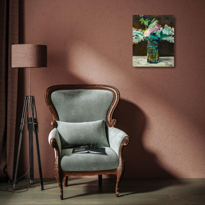 Red Barrel Studio® Manet, Edouard Gallery Wrapped Canvas Art Titled: Vase of White Lilacs and Roses
