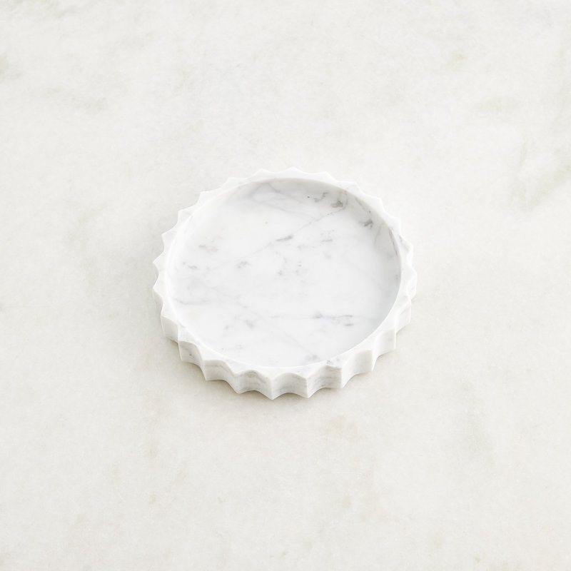 Marble Tray, 8"Wx8"Dx1.25"H