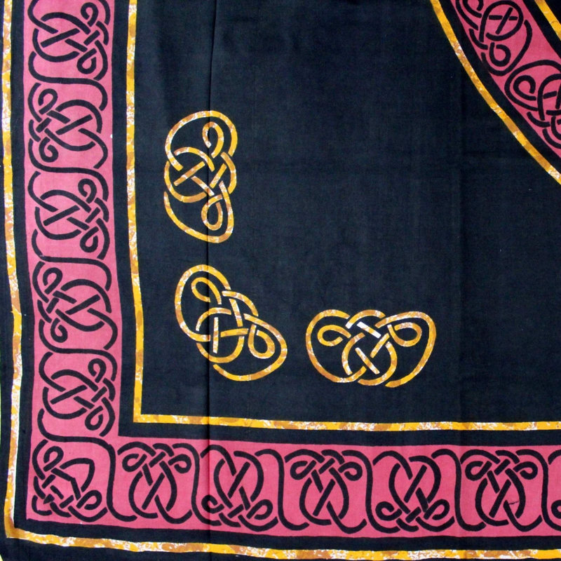 Tapisserie en coton Celtic, Rouge / Noir, H 70 po x l 104 po