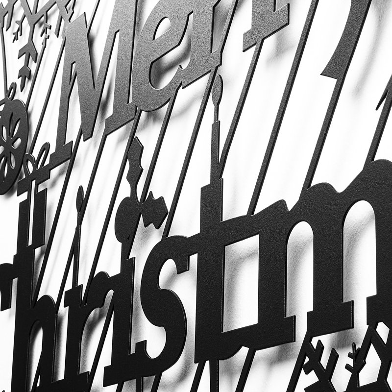 Wall Decor on Metal, Black